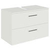 WASCHBECKENUNTERSCHRANK 75/49,8/38,3 cm  - Chromfarben/Weiß, KONVENTIONELL, Holzwerkstoff/Metall (75/49,8/38,3cm) - Sadena