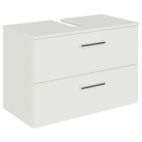 WASCHBECKENUNTERSCHRANK 75/49,8/38,3 cm  - Chromfarben/Weiß, KONVENTIONELL, Holzwerkstoff/Metall (75/49,8/38,3cm) - Sadena
