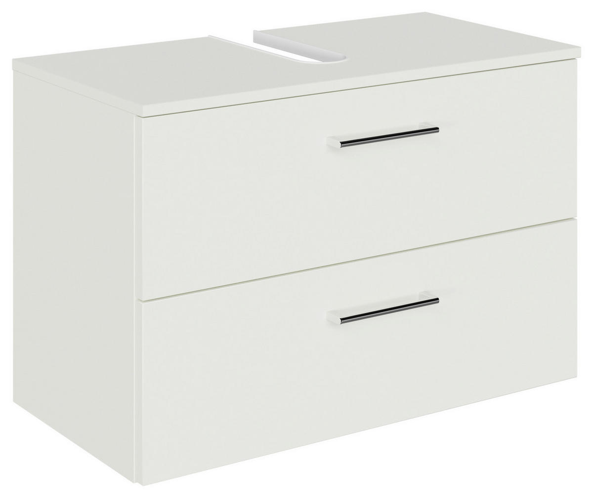 WASCHBECKENUNTERSCHRANK 75/49,8/38,3 cm  - Chromfarben/Weiß, KONVENTIONELL, Holzwerkstoff/Metall (75/49,8/38,3cm) - Sadena