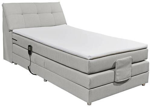 BOXSPRINGBETT 120/200 cm  in Silberfarben  - Silberfarben, Design, Kunststoff/Textil (120/200cm) - Esposa