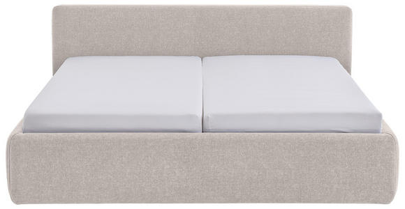 POLSTERBETT Bettkasten, Lattenroste Creme 180/200 cm  - Birkefarben/Buchefarben, Design, Holz/Textil (180/200cm) - Xora