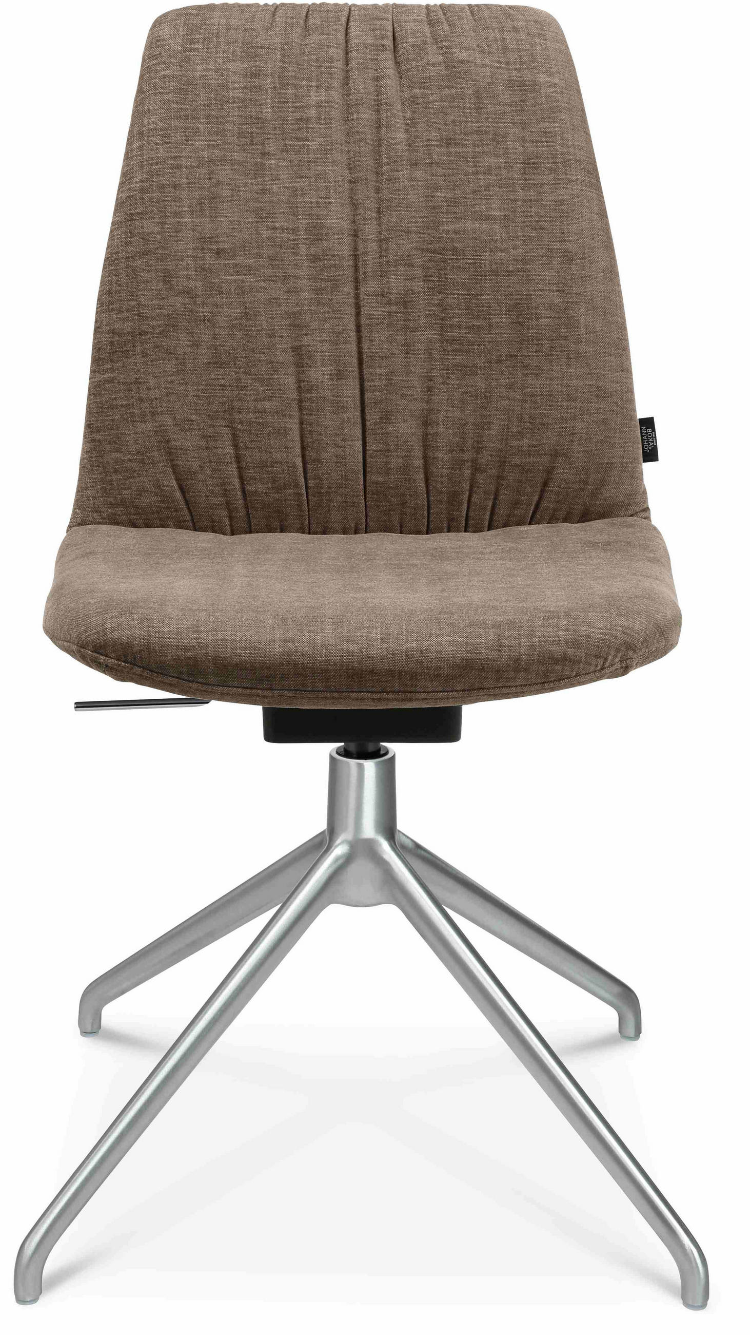 STUHL Velours Alufarben, Graubraun  - Graubraun/Alufarben, Design, Textil/Metall (46/81,5-84,5/55cm) - Johann Jakob