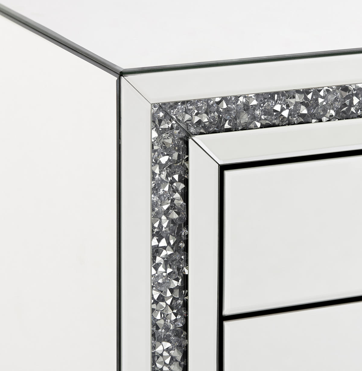 KOMMODE  in 100/80/40 cm  - Silberfarben, LIFESTYLE, Glas/Holzwerkstoff (100/80/40cm) - Xora
