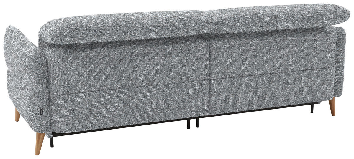 2-SITZER-SOFA in Webstoff Blaugrau  - Eiche Bianco/Blaugrau, Design, Holz/Textil (234-262/84/112cm) - Dieter Knoll