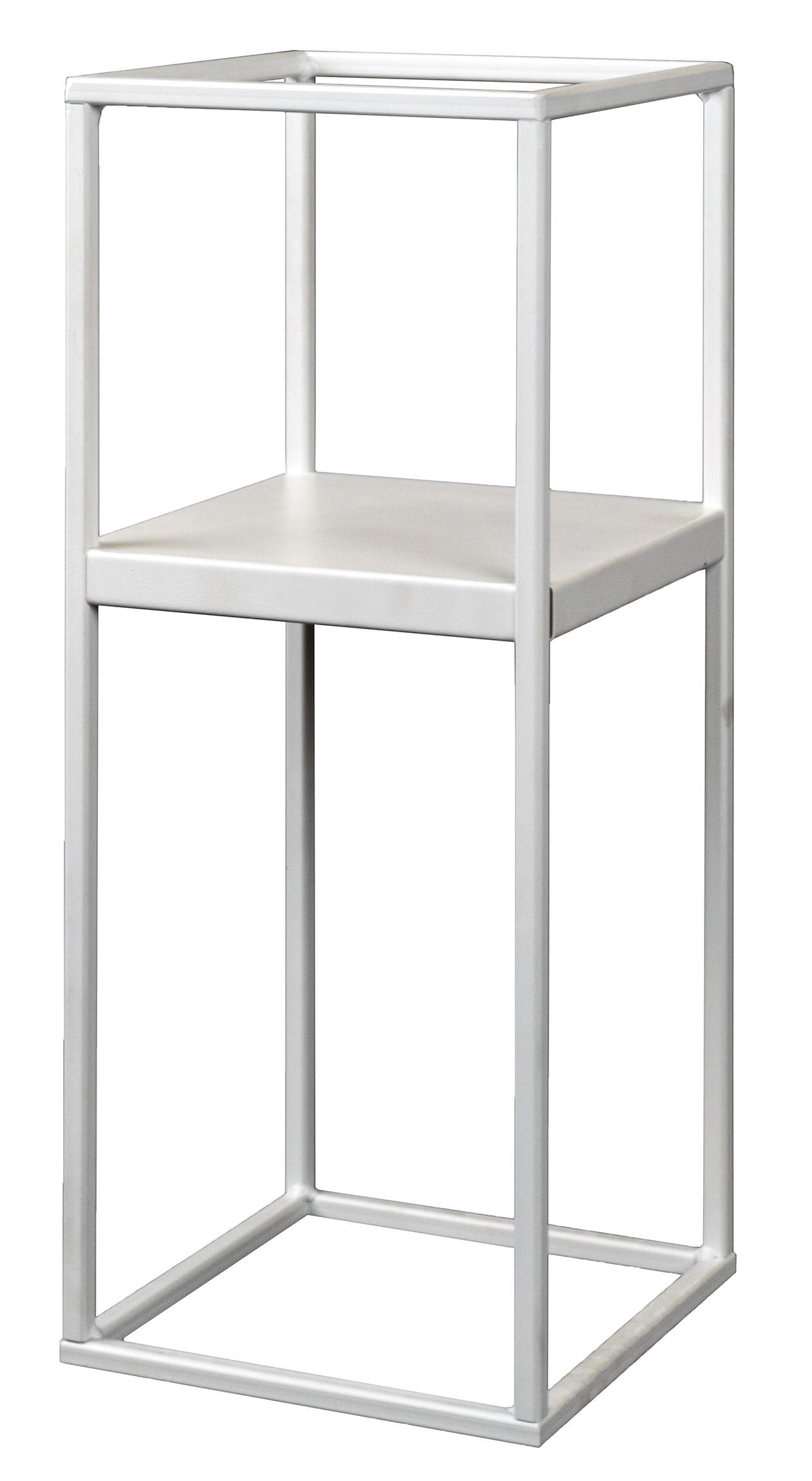 BLUMENSTÄNDER Metall  - Weiß Hochglanz, Basics, Metall (19/47/19cm)