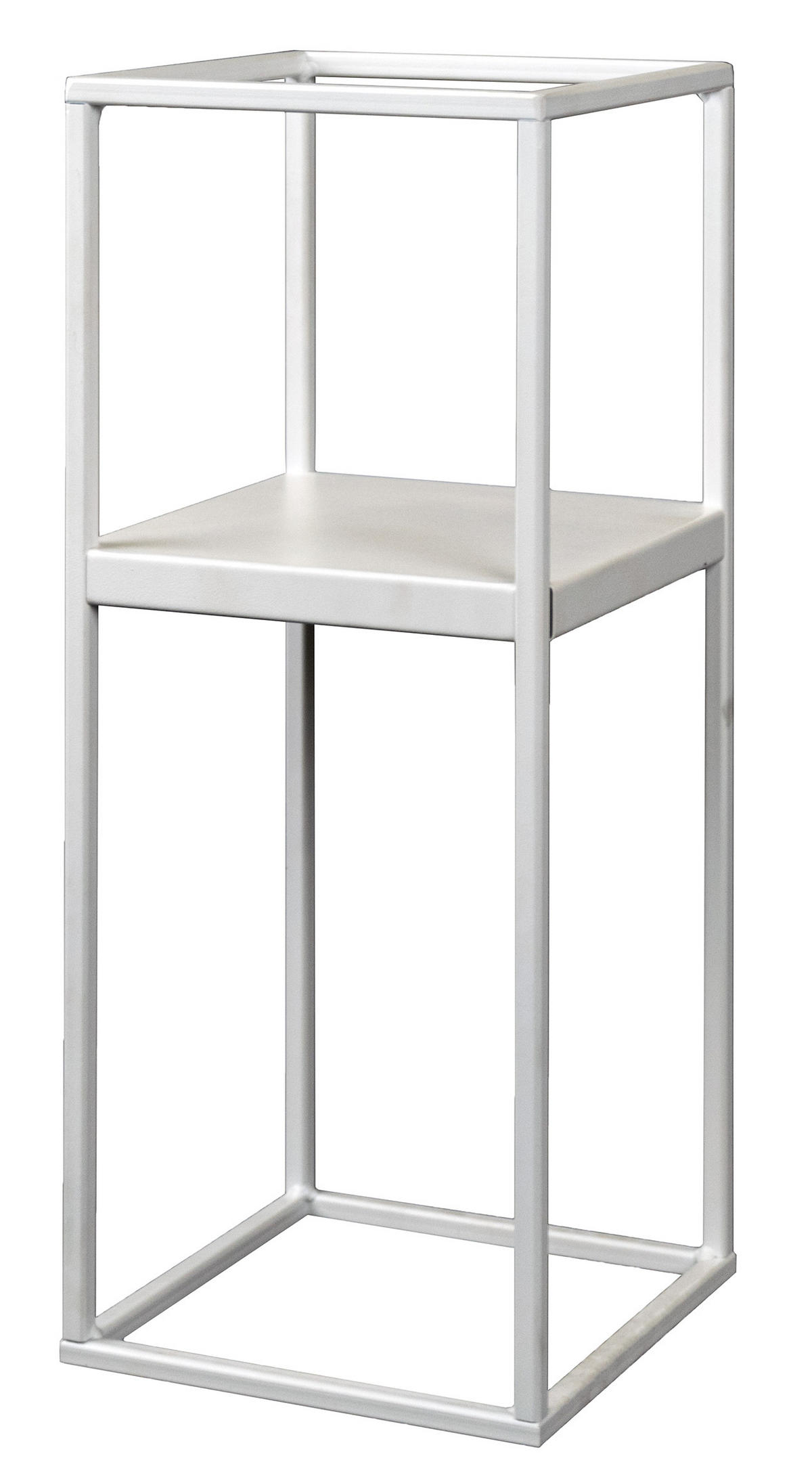 BLUMENSTÄNDER Metall  - Weiß Hochglanz, Basics, Metall (19/47/19cm)