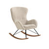 SCHAUKELSTUHL in Eichefarben, Beige  - Eichefarben/Beige, MODERN, Holz/Textil (70/102/94cm) - Livetastic