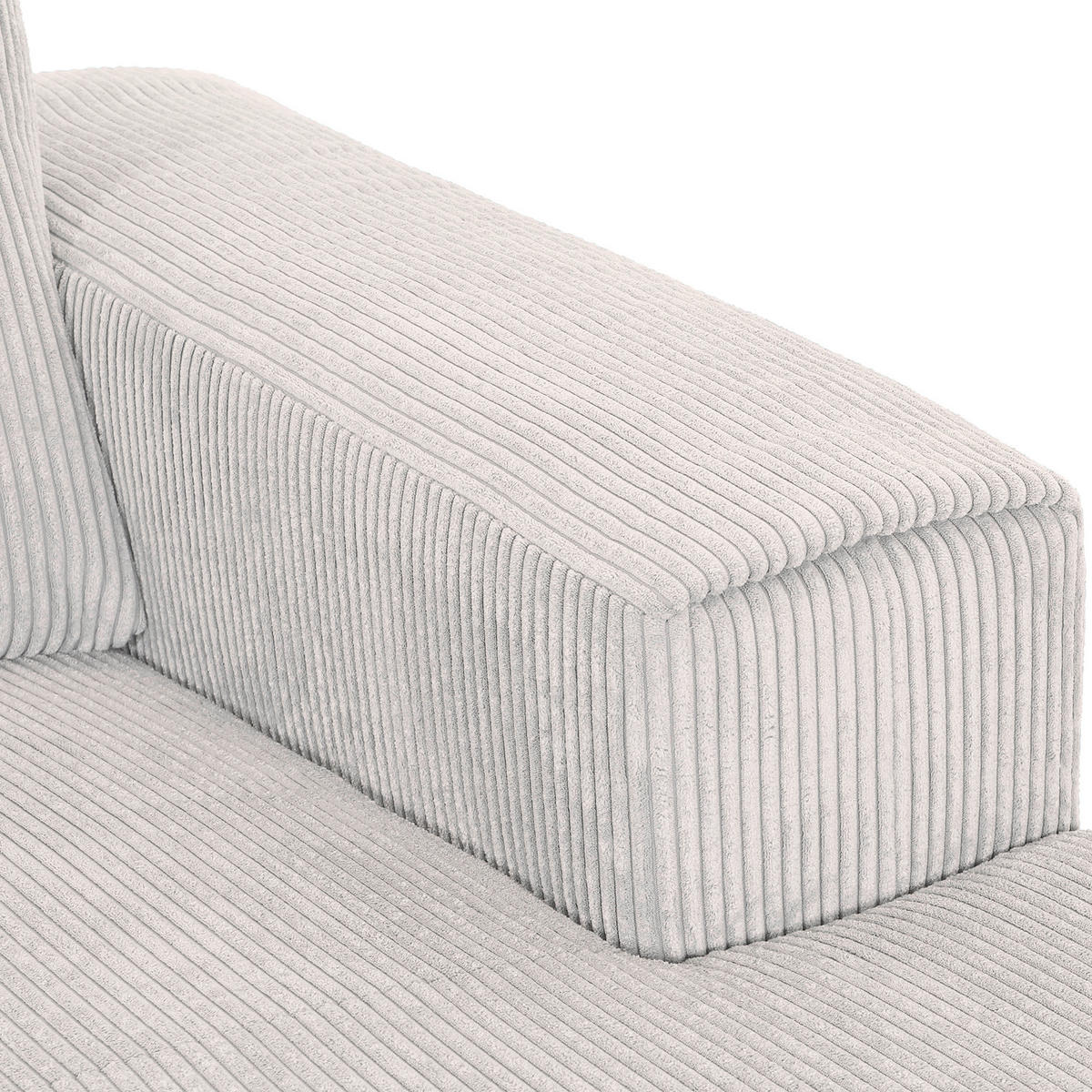 ECKSOFA in Cord Naturfarben  - Schwarz/Naturfarben, Konventionell, Textil/Metall (285/170cm) - Carryhome
