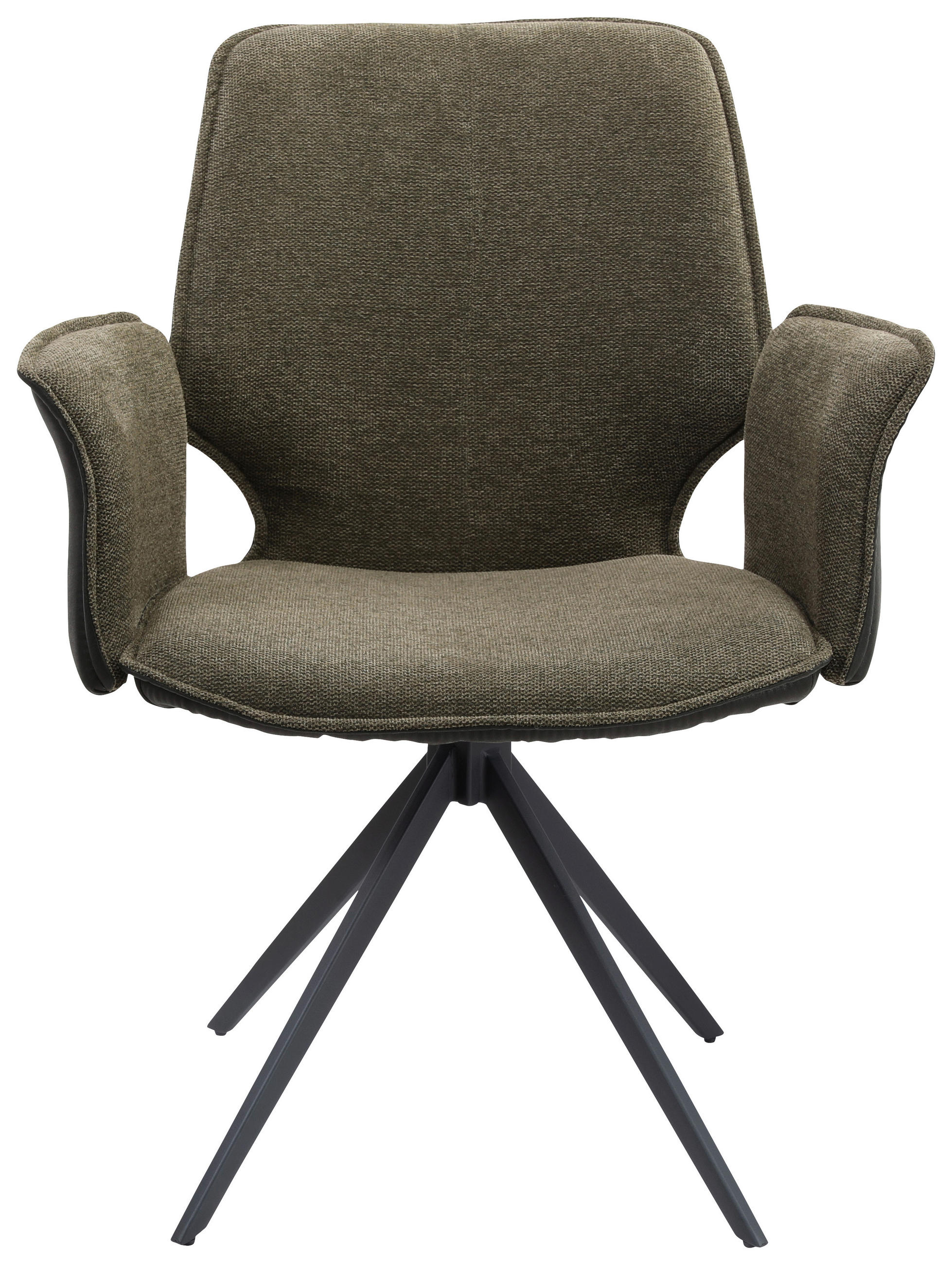NASLANJAČ, kovina, tekstil siva, zelena  - siva/črna, Design, kovina/tekstil (63/63/86,5cm) - Novel