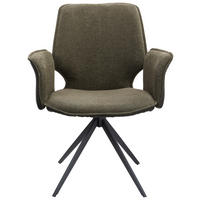 NASLANJAČ, kovina, tekstil siva, zelena  - siva/črna, Design, kovina/tekstil (63/63/86,5cm) - Novel