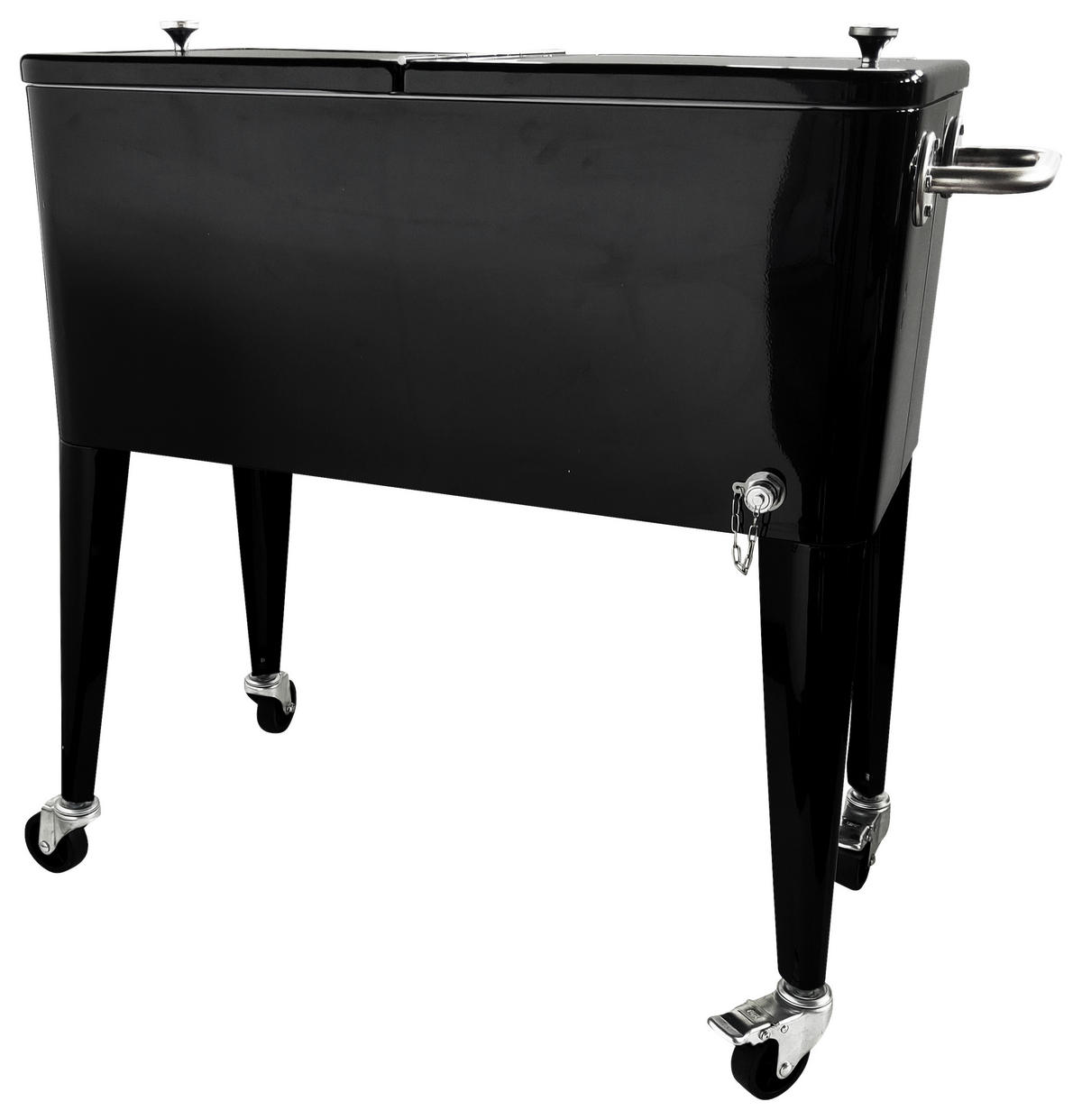 KÜHLBOX AXI RETRO KÜHLER Schwarz  - Schwarz, KONVENTIONELL, Metall (43,00/89,00/92,00cm) - Ambia Garden