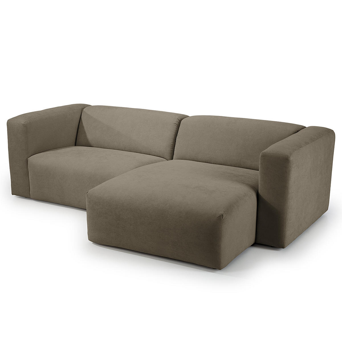 ECKSOFA in Struktur Dunkelgrau  - Dunkelgrau, Modern, Textil (255/72/160cm) - Trendmanufaktur