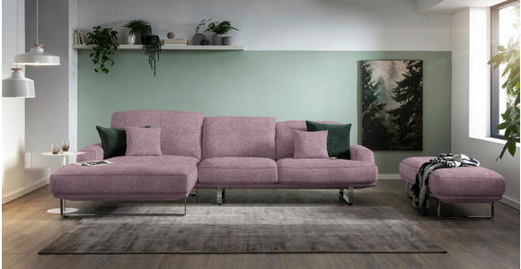 ECKSOFA in Webstoff Flieder 184/304 cm - Flieder, Design, Textil/Metall (184/304cm) - Dieter Knoll
