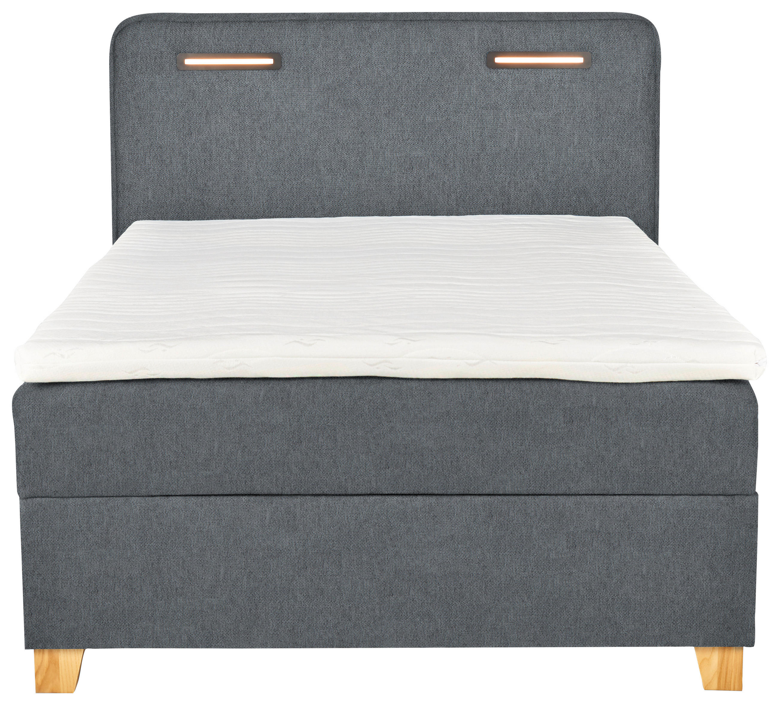 BOXBETT 120/200 cm  in Grau  - Grau, Konventionell, Holz/Textil (120/200cm) - Moderano