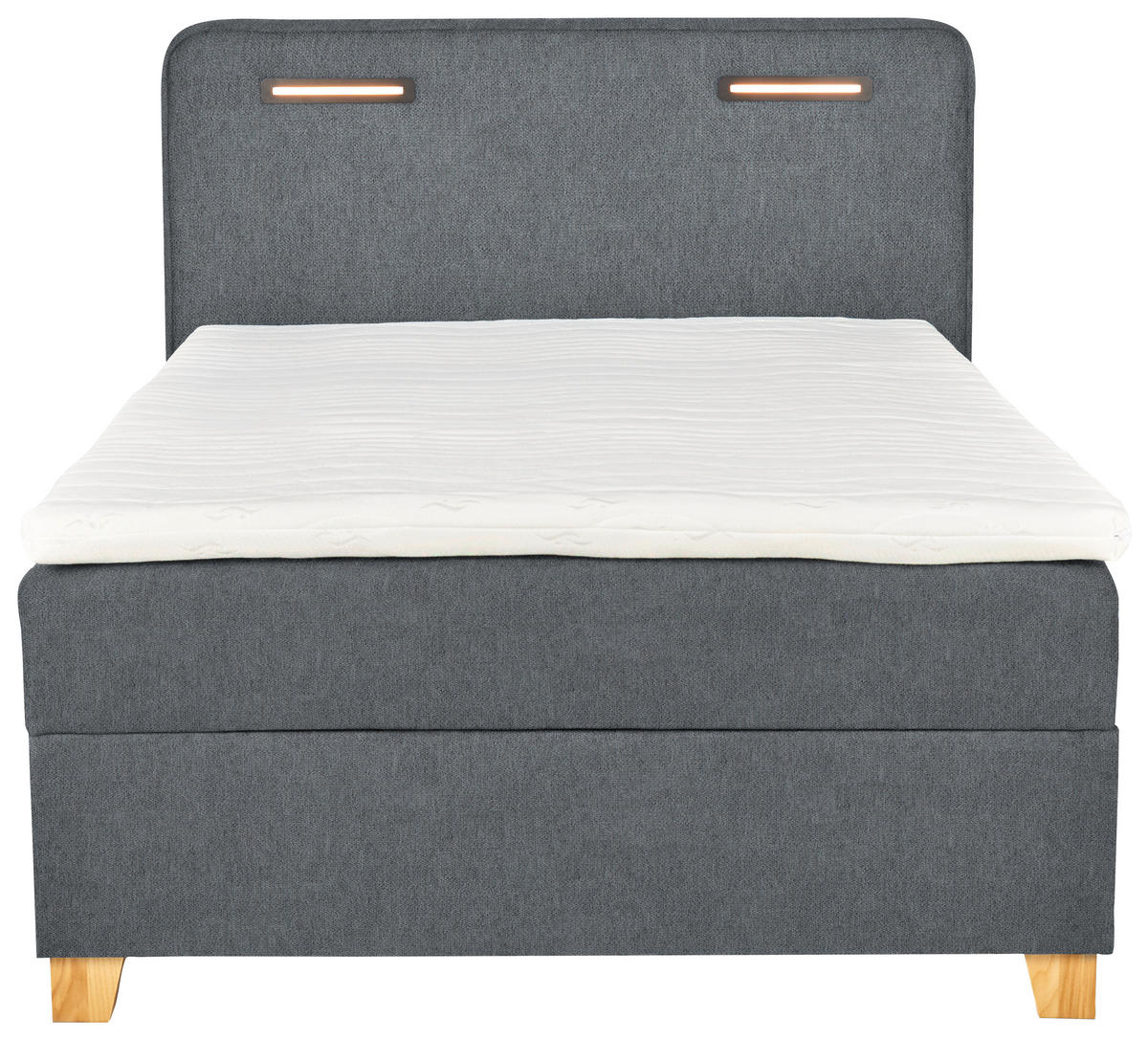 BOXBETT 120/200 cm  in Grau  - Grau, Konventionell, Holz/Textil (120/200cm) - Moderano