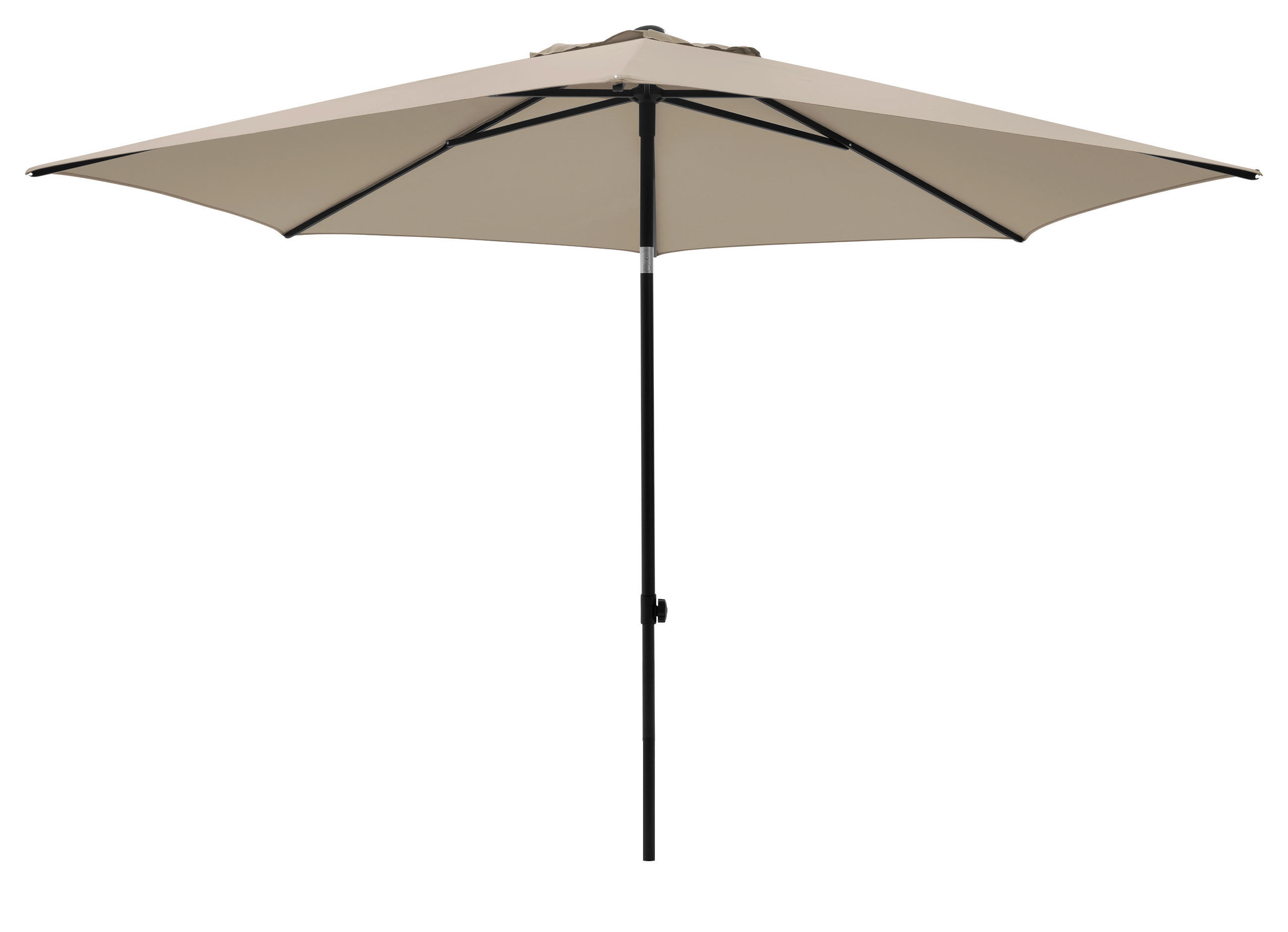 SONNENSCHIRM 250 cm Naturfarben  - Schwarz/Naturfarben, Basics, Kunststoff/Textil (250/250cm)