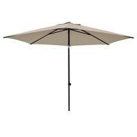SONNENSCHIRM 250 cm Naturfarben  - Schwarz/Naturfarben, Basics, Kunststoff/Textil (250/250cm)