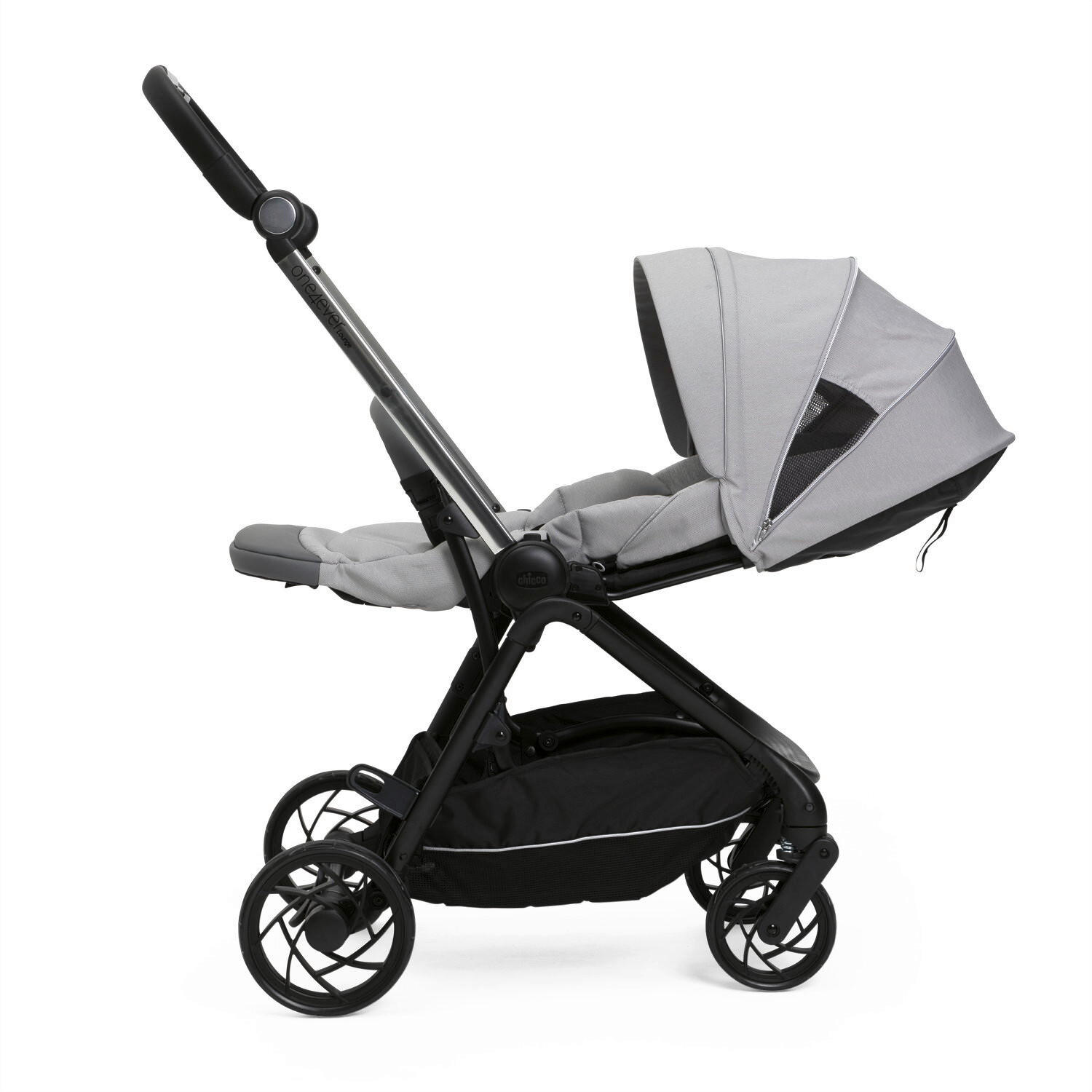 BUGGY One4ever Lounge  - Grau, Basics, Textil/Metall (51/99-109/78cm) - Chicco