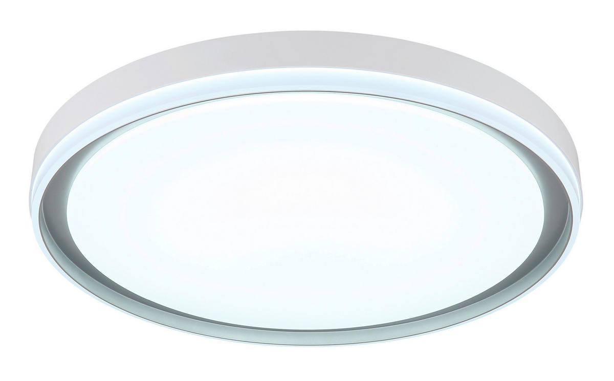 STROPNÍ LED SVÍTIDLO, 50/8 cm  - bílá/barvy stříbra, Design, kov/plast (50/8cm) - Globo