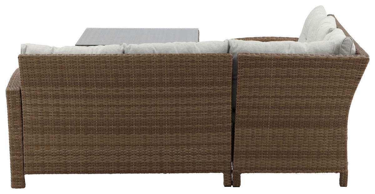 LOUNGEGARNITUR   Rattan  - Braun, KONVENTIONELL, Holz - Gardenson
