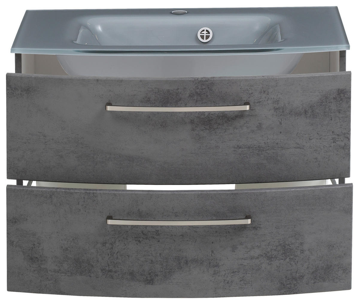 TVÄTTSTÄLL MED KOMMOD 80 cm  - mörkgrå/aluminiumfärg, Klassisk, metall/trämaterial (80cm) - Held