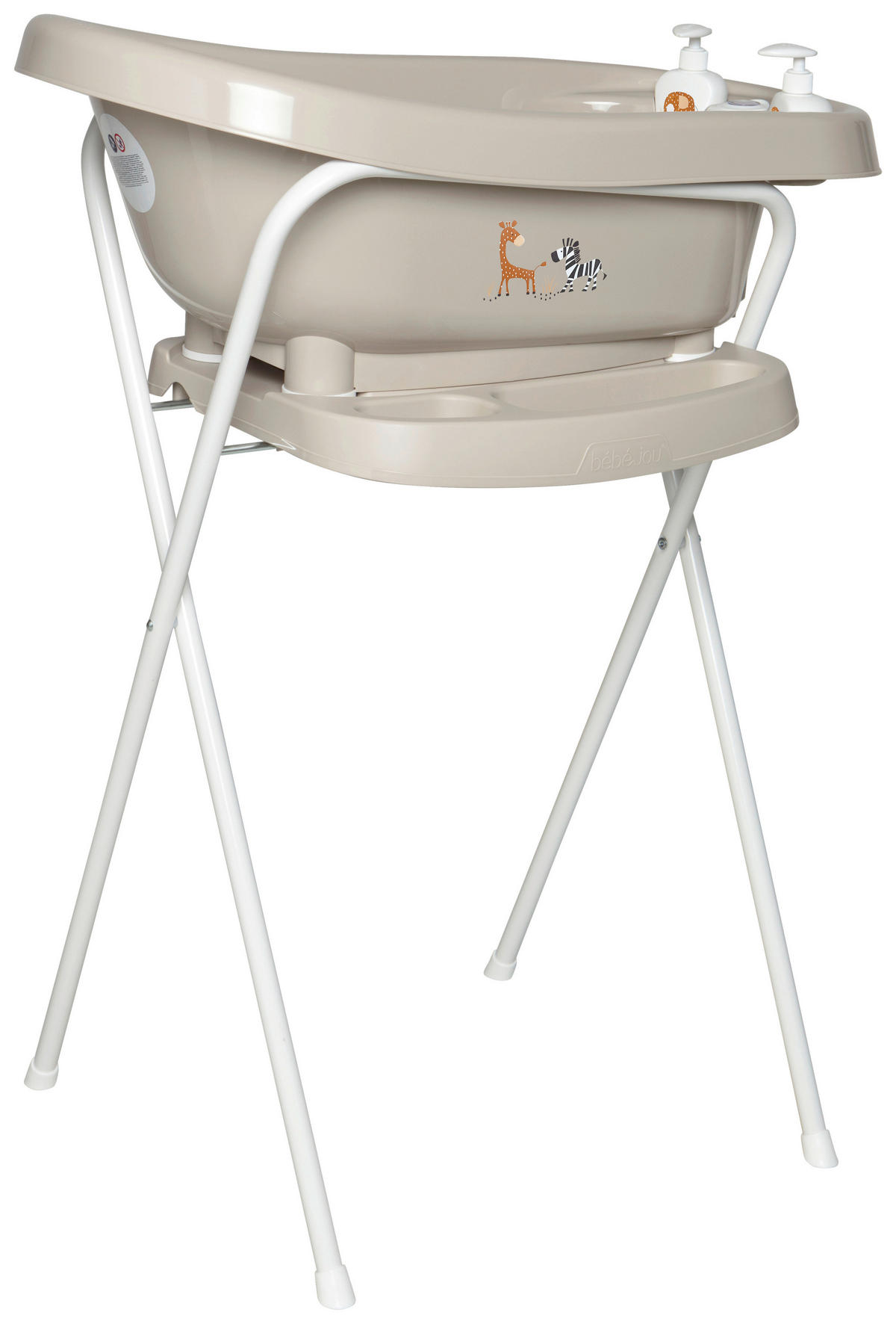 BABYBADEWANNE STEPPE  - Taupe, Basics, Kunststoff (86/44/32cm) - Bebe Jou