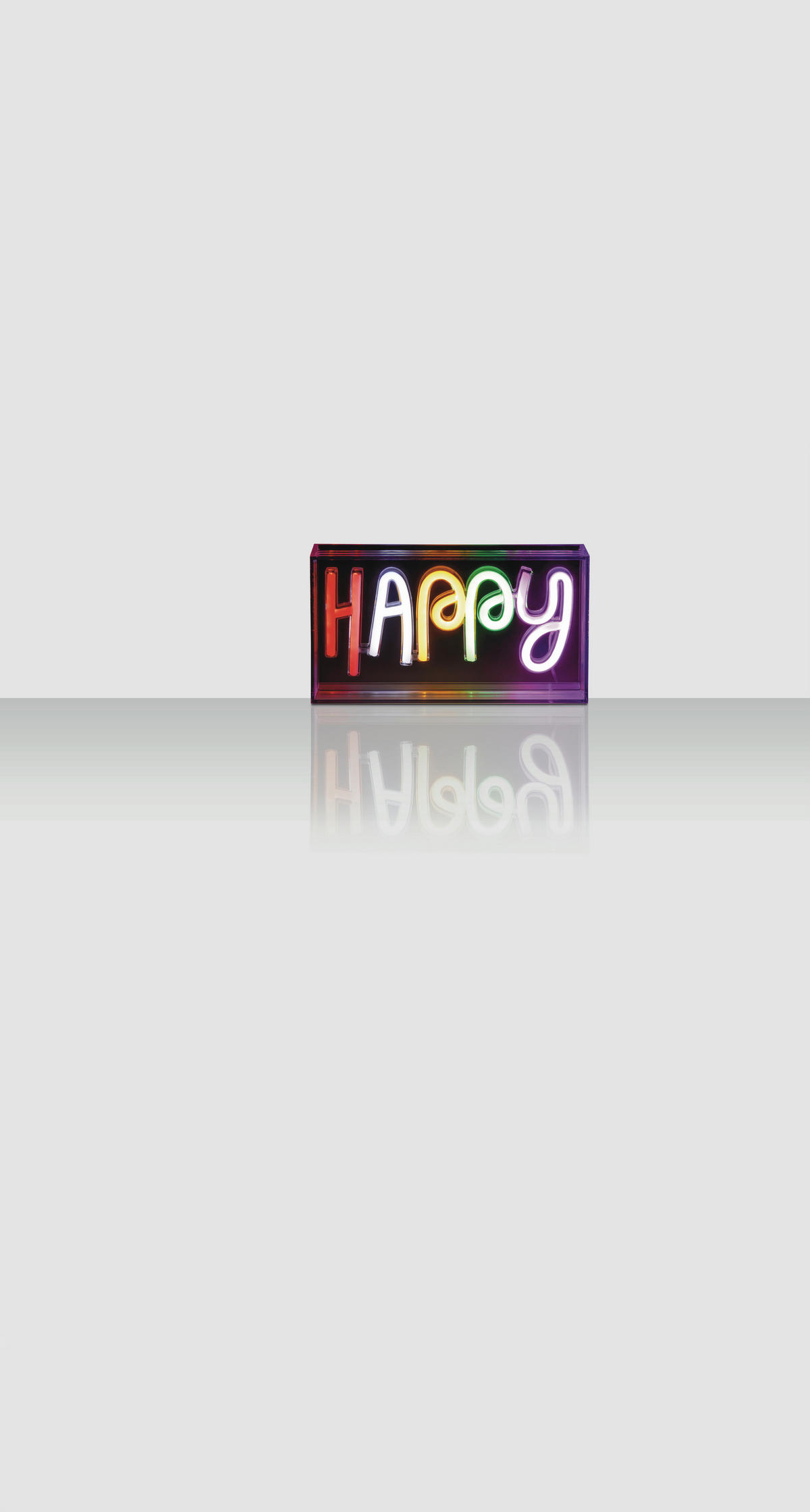 LED-DEKOLEUCHTE Happy 23/4/12,7 cm  - Transparent/Weiß, LIFESTYLE, Kunststoff (23/4/12,7cm) - Novel