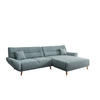 ECKSOFA in Chenille Mintgrün  - Wildeiche/Mintgrün, Modern, Holz/Textil (290/166cm) - MID.YOU
