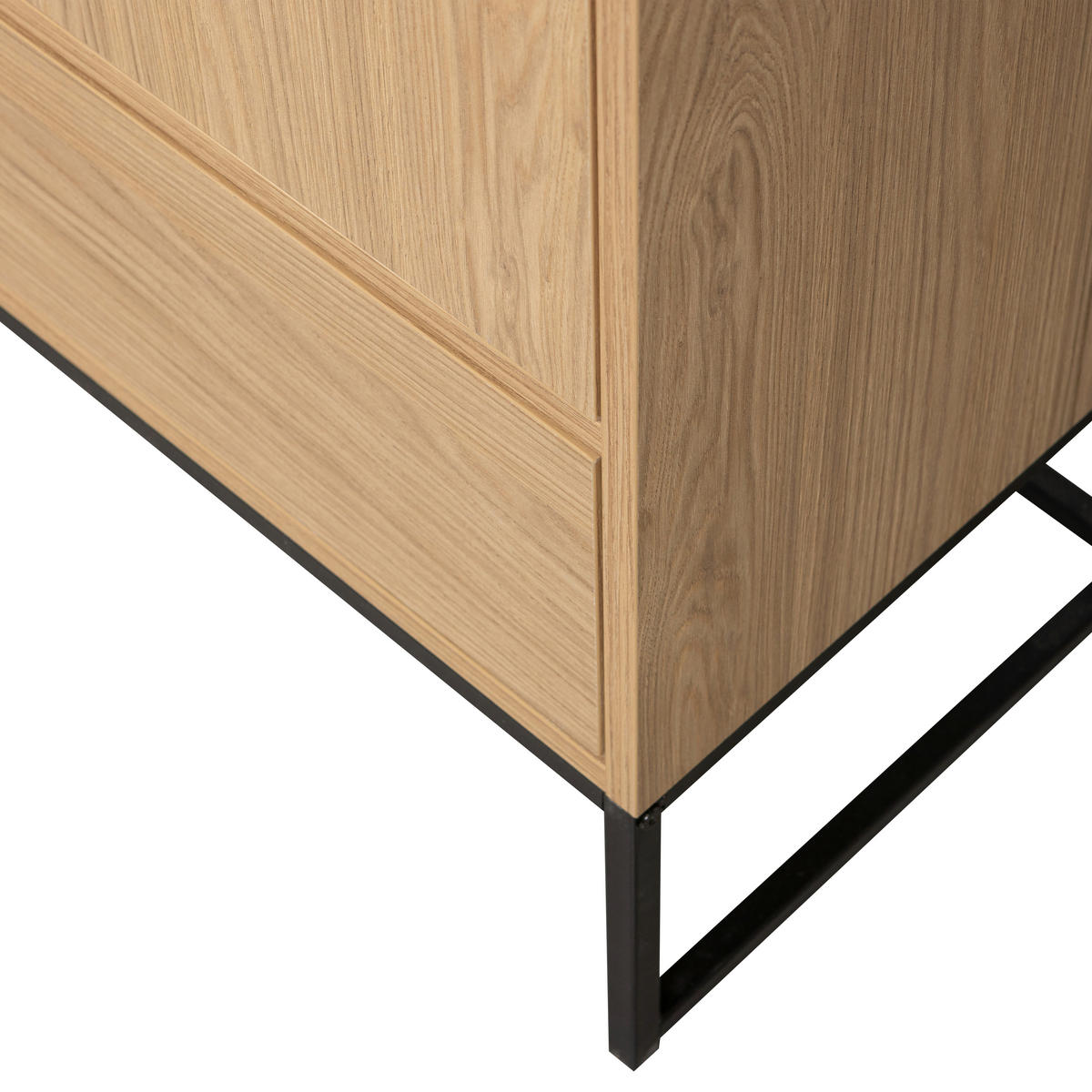 MEHRZWECKSCHRANK 85/149/36 cm  in Eichefarben  - Eichefarben/Schwarz, Design, Holz/Metall (85/149/36cm) - Livetastic