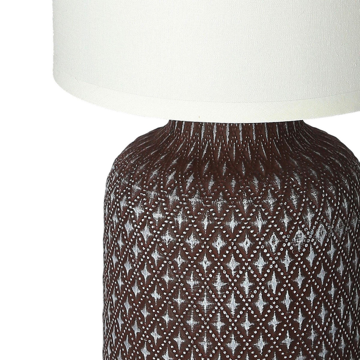 BORDSLAMPA 15/15/32 cm   - vit/pink, Klassisk, textil/plast (15/15/32cm)