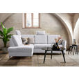 ECKSOFA in Chenille Hellgrau  - Hellgrau/Schwarz, MODERN, Holz/Textil (184/241cm) - Carryhome