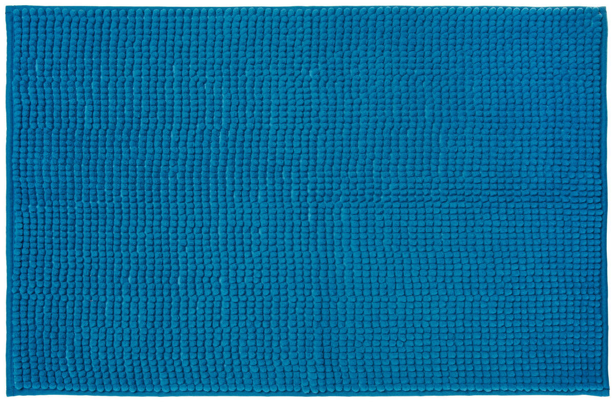 Badematte 2er-Set Ylvi Petrol 50/80 cm  - Petrol, Basics, Kunststoff/Textil (50/80cm) - Boxxx