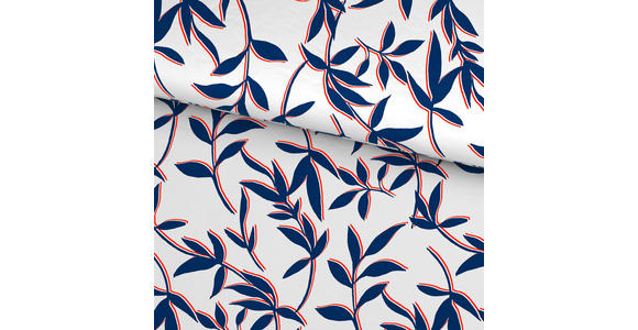 BETTWÄSCHE Mavie Satin 140/200 cm  - Blau/Weiß, KONVENTIONELL, Textil (140/200cm) - Novel