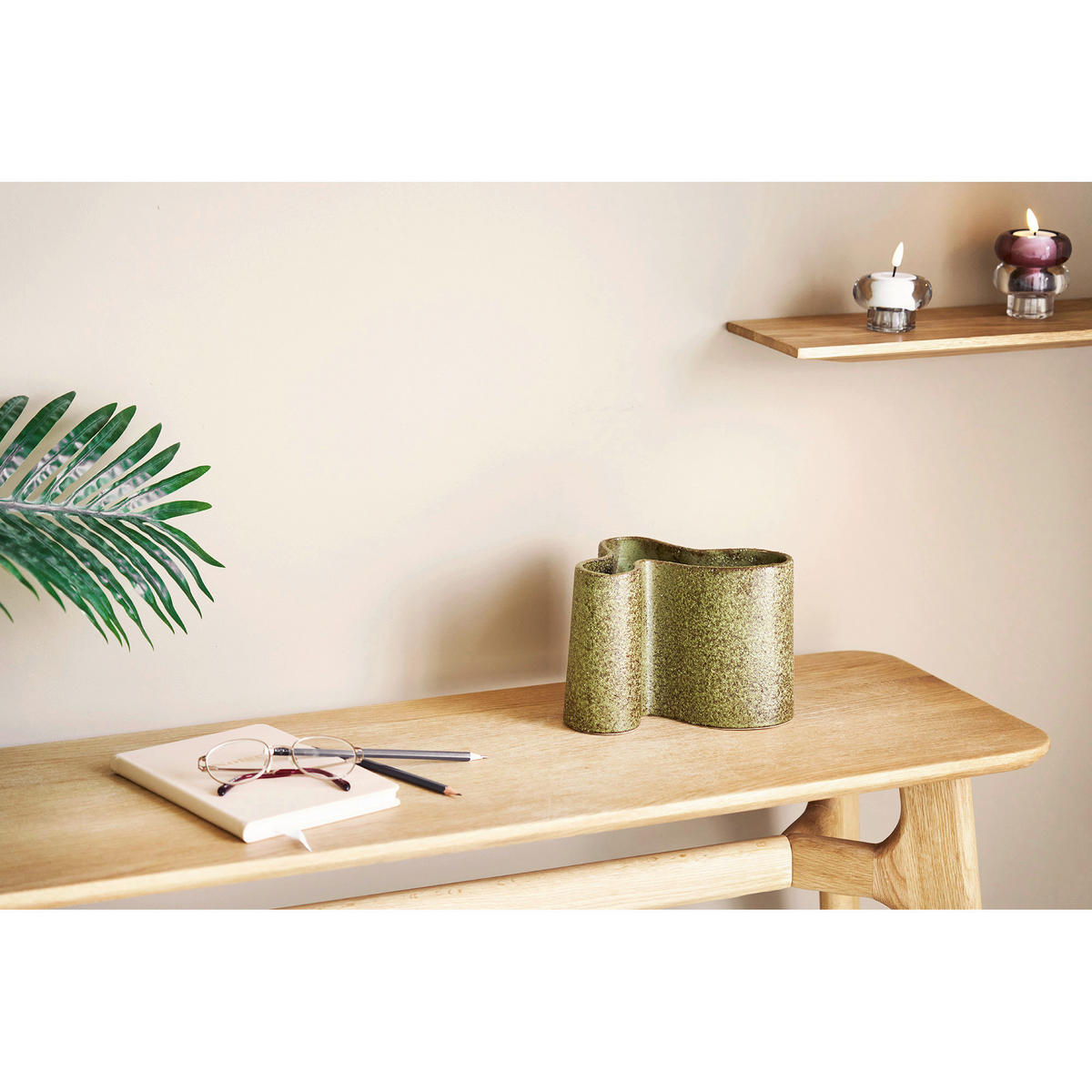 KONSOLENTISCH Eiche massiv Perlmutt  - Perlmutt, Trend, Holz (100/81/35cm) - Boxxx