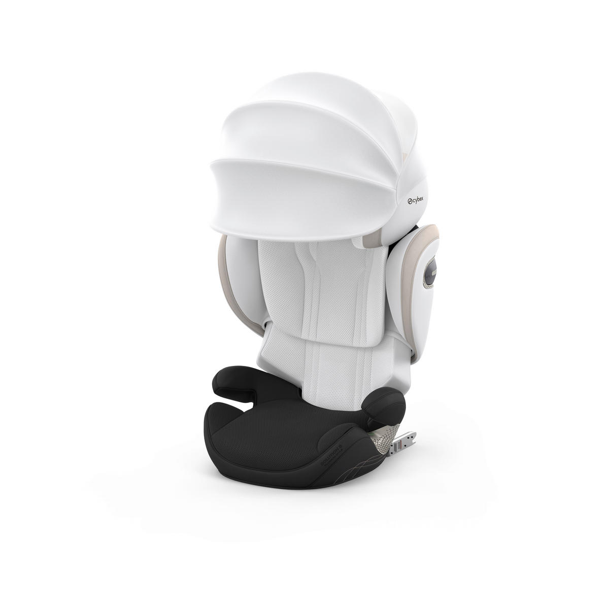 KINDERAUTOSITZ Solution S Style Off White  - Weiß, Basics, Kunststoff/Textil (42/49,5/61cm) - cybex PLATINUM