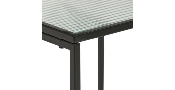 BEISTELLTISCH 40/40/40 cm Schwarz quadratisch  - Schwarz, Basics, Glas/Metall (40/40/40cm) - Xora