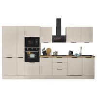KÜCHENBLOCK MULTAN  in Kaschmir  - Kaschmir/Schwarz, Basics, Holzwerkstoff/Metall (370/211/60cm) - Xora