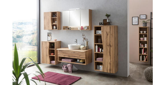 BADEZIMMERREGAL 30/130/35 cm  - Eiche Wotan, Natur, Holzwerkstoff (30/130/35cm) - Xora