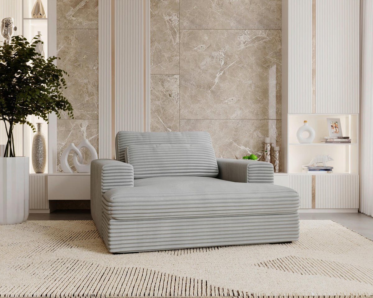 XXL-SESSEL - Mintgrau/Schwarz, MODERN, Kunststoff/Textil (122/80/159cm) - Lomoco