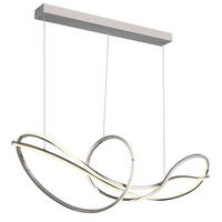 VISEČA LED-SVETILKA  IDUNA //2700-6000 K/230 V/ - barve kroma/bela, Design, kovina/umetna masa (110/33/120cm) - Globo