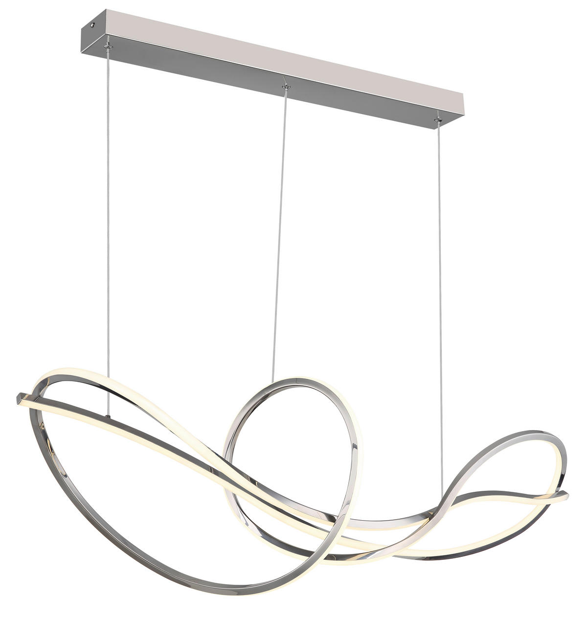 VISEČA LED-SVETILKA  IDUNA //2700-6000 K/230 V/ - barve kroma/bela, Design, kovina/umetna masa (110/33/120cm) - Globo