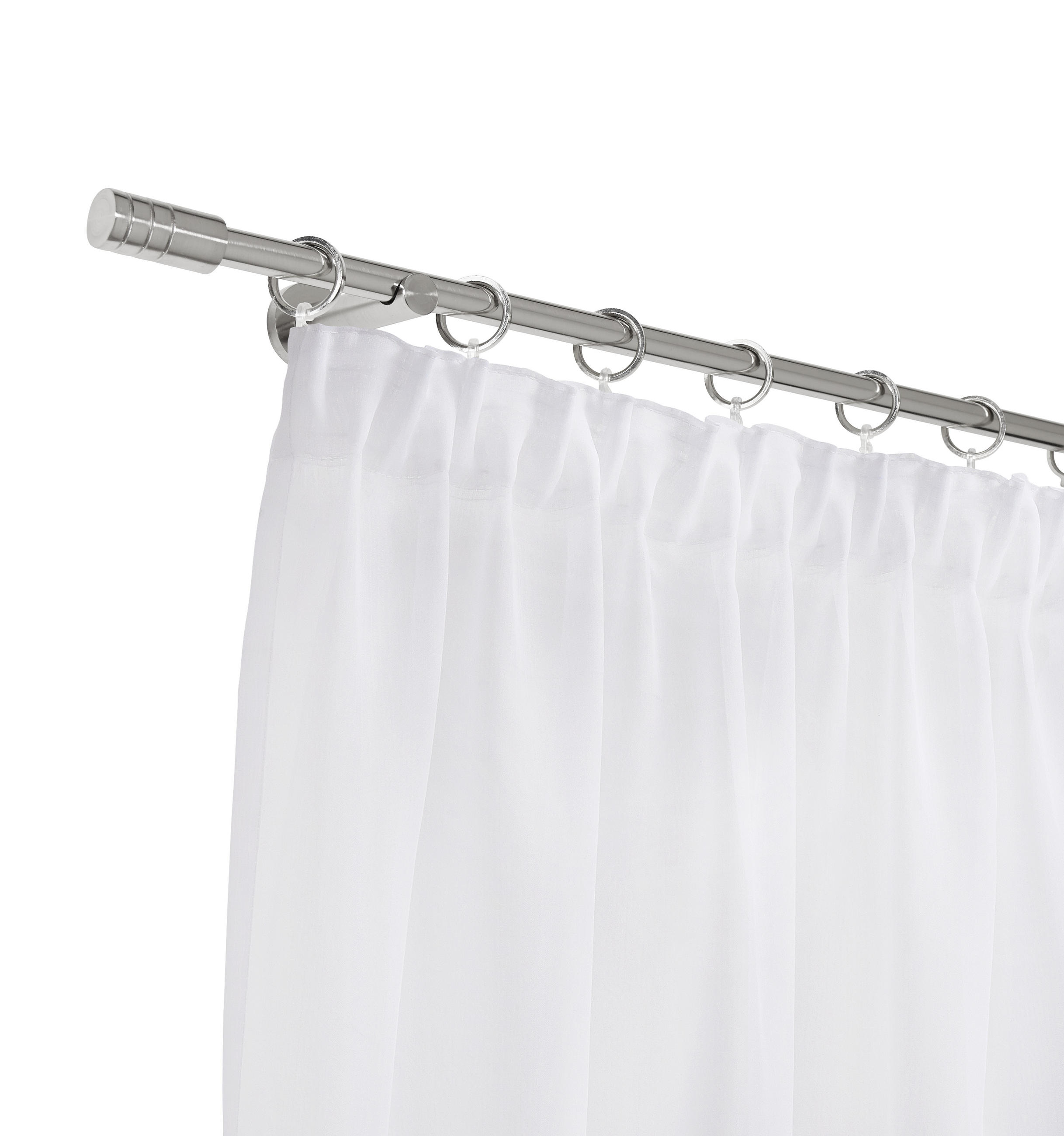 GALERIE PERDEA 160 cm  - culoare inox, Basics, metal (160cm) - Homeware