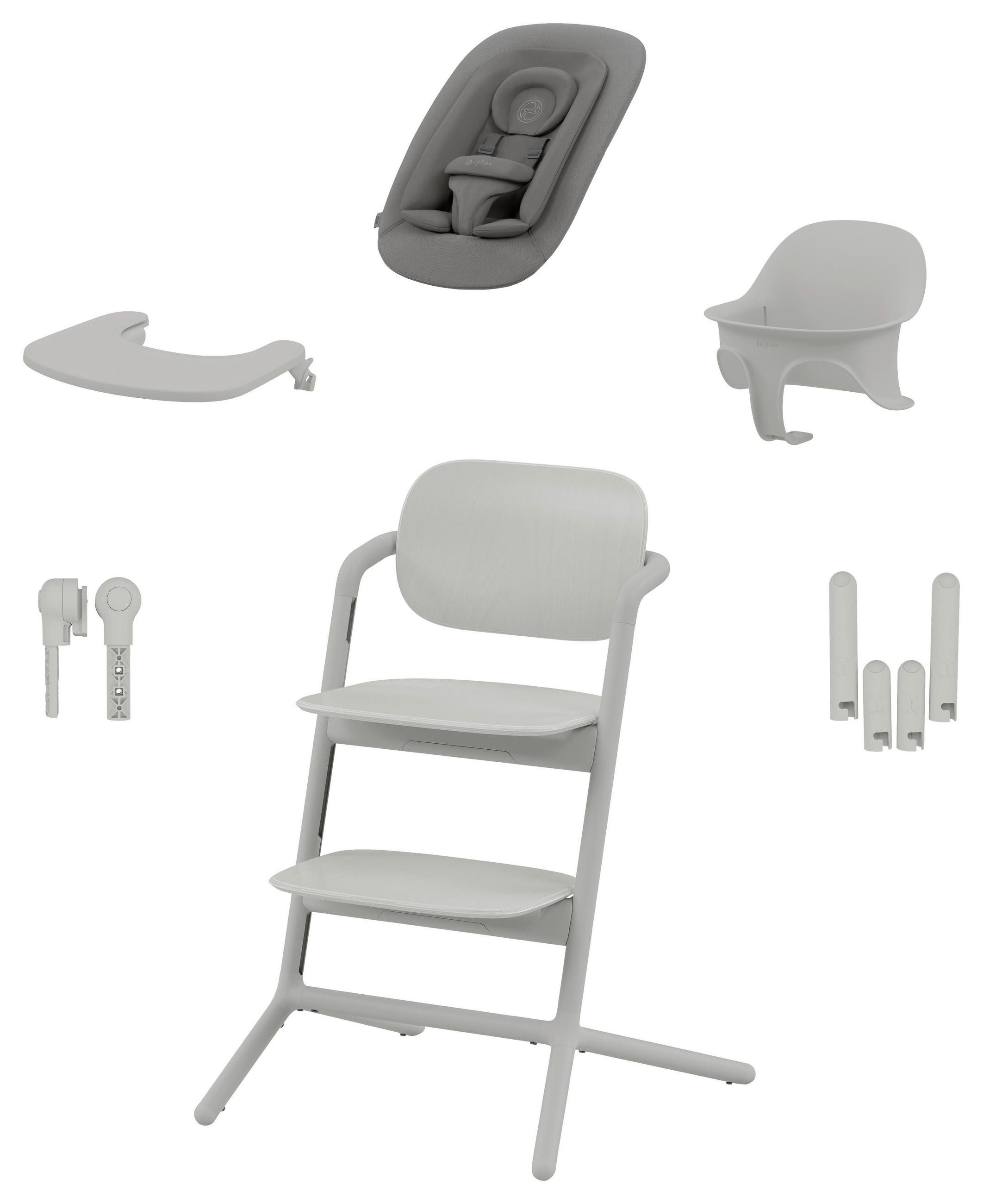 HOCHSTUHL Lemo 4 in 1 Set Grau Suede Grey  - Grau, Basics, Holz/Kunststoff (56/54,5/81,5cm) - cybex GOLD