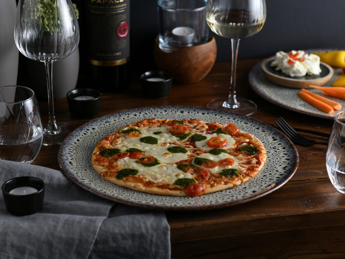 PIZZATELLER Steinzeug 4-teilig  - Creme, Basics, Keramik (33cm) - Creatable