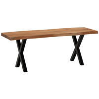 KLUPA ZA PREDSOBLJE - boje bagrema/svijetlo smeđa, Design, drvo/metal (120/40/45,5cm) - MID.YOU
