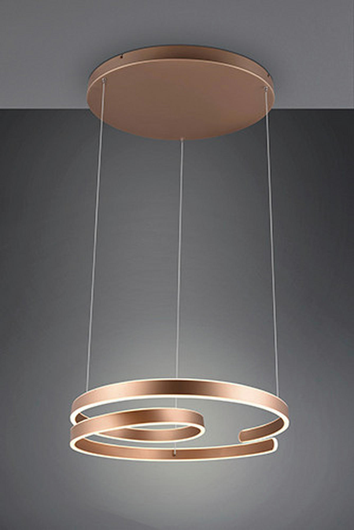 ZÁVĚSNÉ LED SVÍTIDLO, 65/150 cm  - hnědá, Basics, kov (65/150cm)