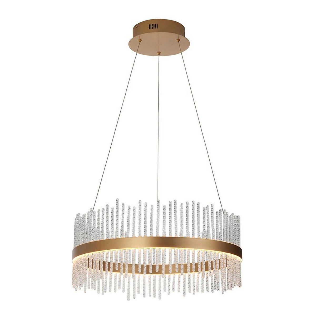 PENDELLEUCHTE 51/45-163 cm  - Goldfarben, KONVENTIONELL, Metall (51/45-163cm) - ENDON