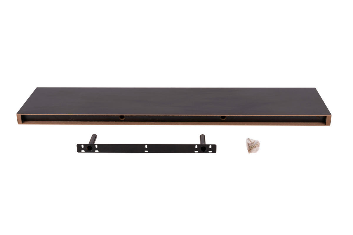 WANDBOARD in Schwarz  - Schwarz, Basics, Holzwerkstoff (100/23,5/3,8cm)