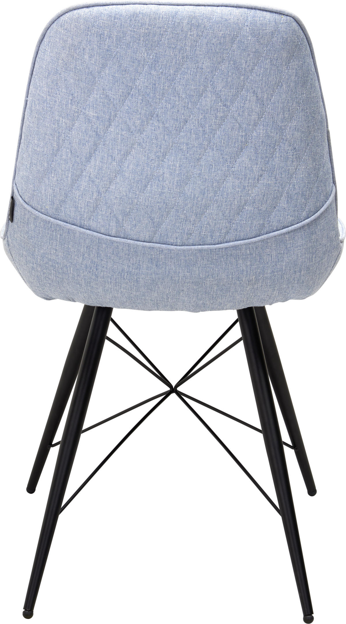 STOLICA  crna, svijetlo plava  metal, tekstil      - crna/svijetlo plava, Design, metal/tekstil (60/86/58cm) - Hom`in