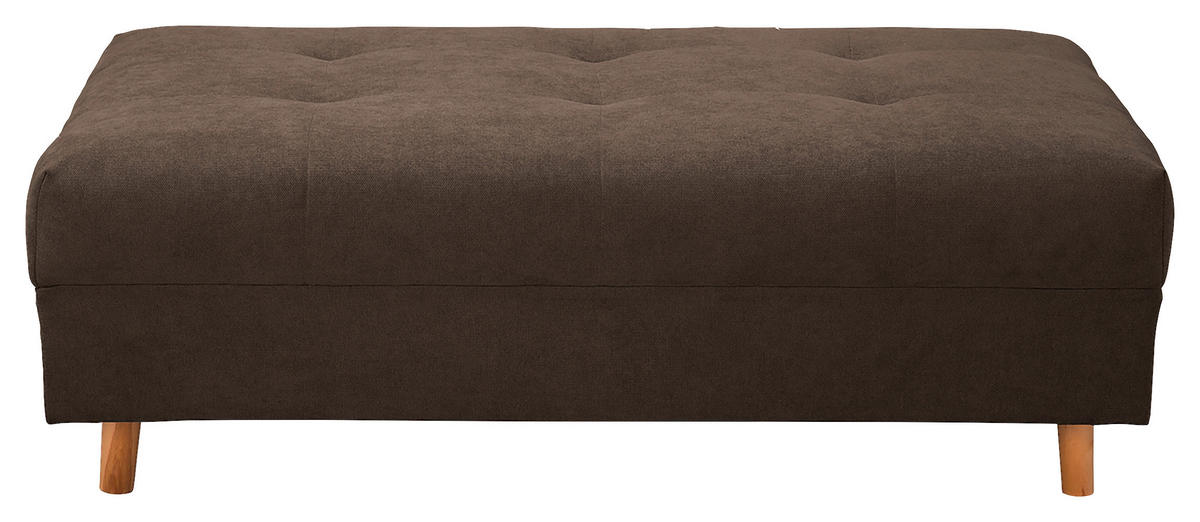 ECKSOFA inkl. Hocker Ariella in Mikrofaser Schlammfarben  161/231 cm  - Schlammfarben/Naturfarben, Design, Holz/Textil (161/231cm) - Livetastic